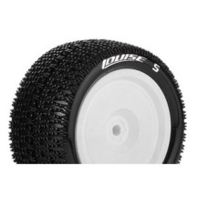 Louise RC E-MAGLEV 1-10 Buggy Tire Set Mounted Soft White Wheels Hex 12mm 4WD Rear LR-T3176SWKR