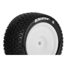 Louise RC E-MAGLEV 1-10 Buggy Tire Set Mounted Super Soft White Wheels Hex 12mm 4WD Rear LR-T3176VWKR