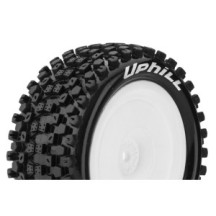 Louise RC E-UPHILL 1-10 Buggy Tire Set Mounted Soft White Wheels Hex 12mm Rear LR-T3279SWKR