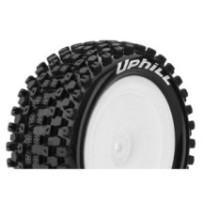 Louise RC E-UPHILL 1-10 Buggy Tire Set Mounted Soft White Wheels Hex 12mm Rear LR-T3279SWKR