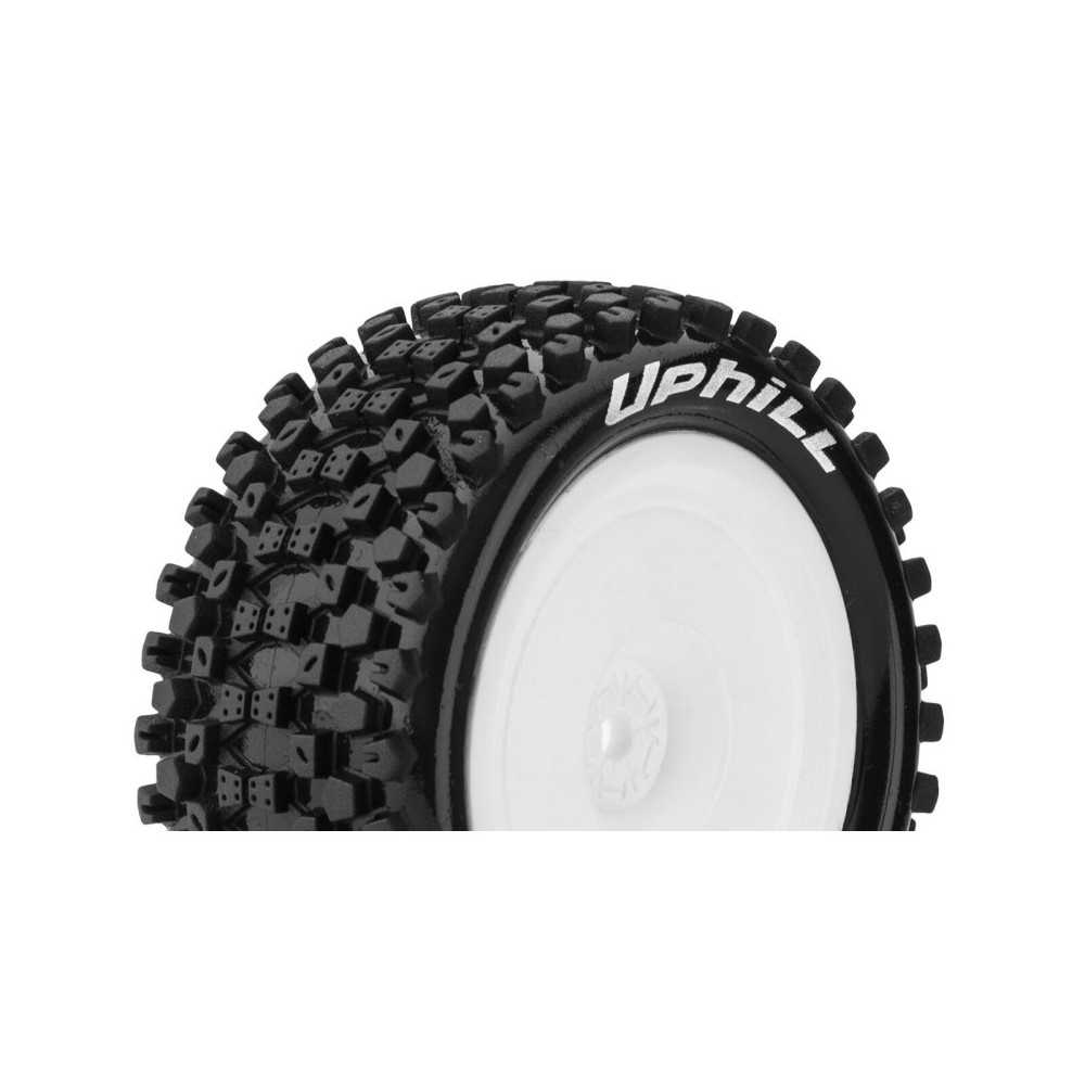 Louise RC E-UPHILL 1-10 Buggy Tire Set Mounted Soft White Wheels Hex 12mm Rear LR-T3279SWKR