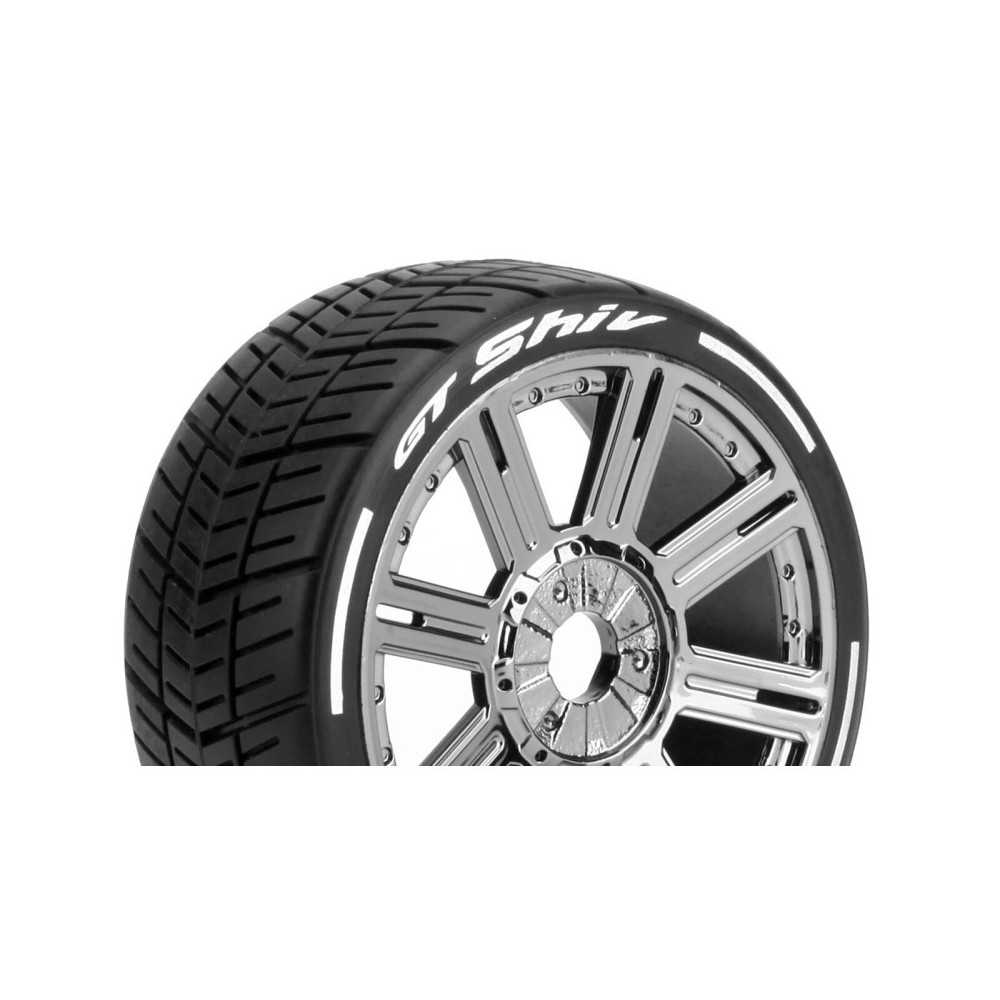 Louise RC MFT GT-SHIV 1-8 Buggy Tire Set Mounted Soft Black Chrome Spoke Wheels Hex 17mm LR-T3284SBC Louise RC MFT GT-SHIV 1-8 Buggy Tire Set Mounted Soft Black Chrome Spoke Wheels Hex 17mm LR-T3284SBC