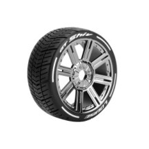 Ruedas GT-Shiv 1/8 blandas cromo negro Louise RC LR-T3284SBC