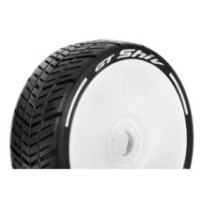 Louise RC MFT GT-SHIV 1-8 Buggy Tire Set Mounted Soft White Wheels Hex 17mm LR-T3284SW