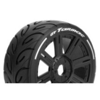 Louise RC MFT GT-TARMAC 1-8 Buggy Tire Set Mounted Super Soft Black Spoke Wheels Hex 17mm LR-T3285VB