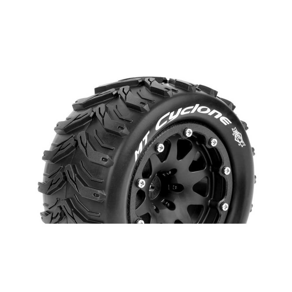 Louise RC MFT MT-CYCLONE 1-10 Monster Truck Tire Set Mounted Sport Black 2.8 Bead-Lock Wheels 1/2 LR-T3310SBH Louise RC MFT MT-CYCLONE 1-10 Monster Truck Tire Set Mounted Sport Black 2.8 Bead-Lock Wheels 1/2 LR-T3310SBH