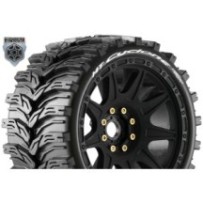 Louise RC MFT MT-CYCLONE speed 1-8 Monster Truck Tire Set Mounted Soft Black Wheels LR-T3356SB