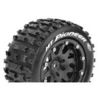Louise RC MFT MT-PIONEER 1-10 Monster Truck Tire Set Mounted Sport Black 2.8 Bead-Lock Wheels 0 LR-T3308SB
