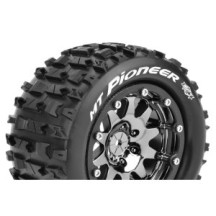 Louise RC MFT MT-PIONEER 1-10 Monster Truck Tire Set Mounted Sport Black 2.8 Bead-Lock Wheels 1/2 LR-T3308SBM