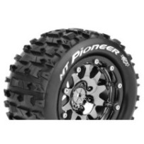 Louise RC MFT MT-PIONEER 1-10 Monster Truck Tire Set Mounted Sport Black 2.8 Bead-Lock Wheels 1/2 LR-T3308SBM