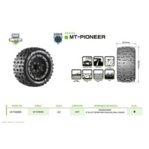 Louise RC MFT MT-PIONEER 1-10 Monster Truck Tire Set Mounted Sport LR-T3308SX