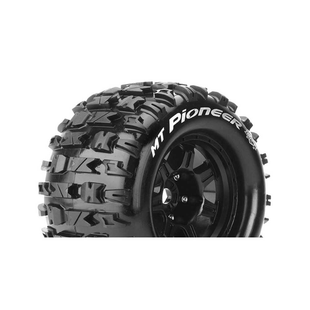 Louise RC MFT MT-PIONEER 1-8 Monster Truck Tire Set Mounted Sport Black 3.8 Bead Style Wheels 1/2 LR-T3321BH Louise RC MFT MT-PIONEER 1-8 Monster Truck Tire Set Mounted Sport Black 3.8 Bead Style Wheels 1/2 LR-T3321BH