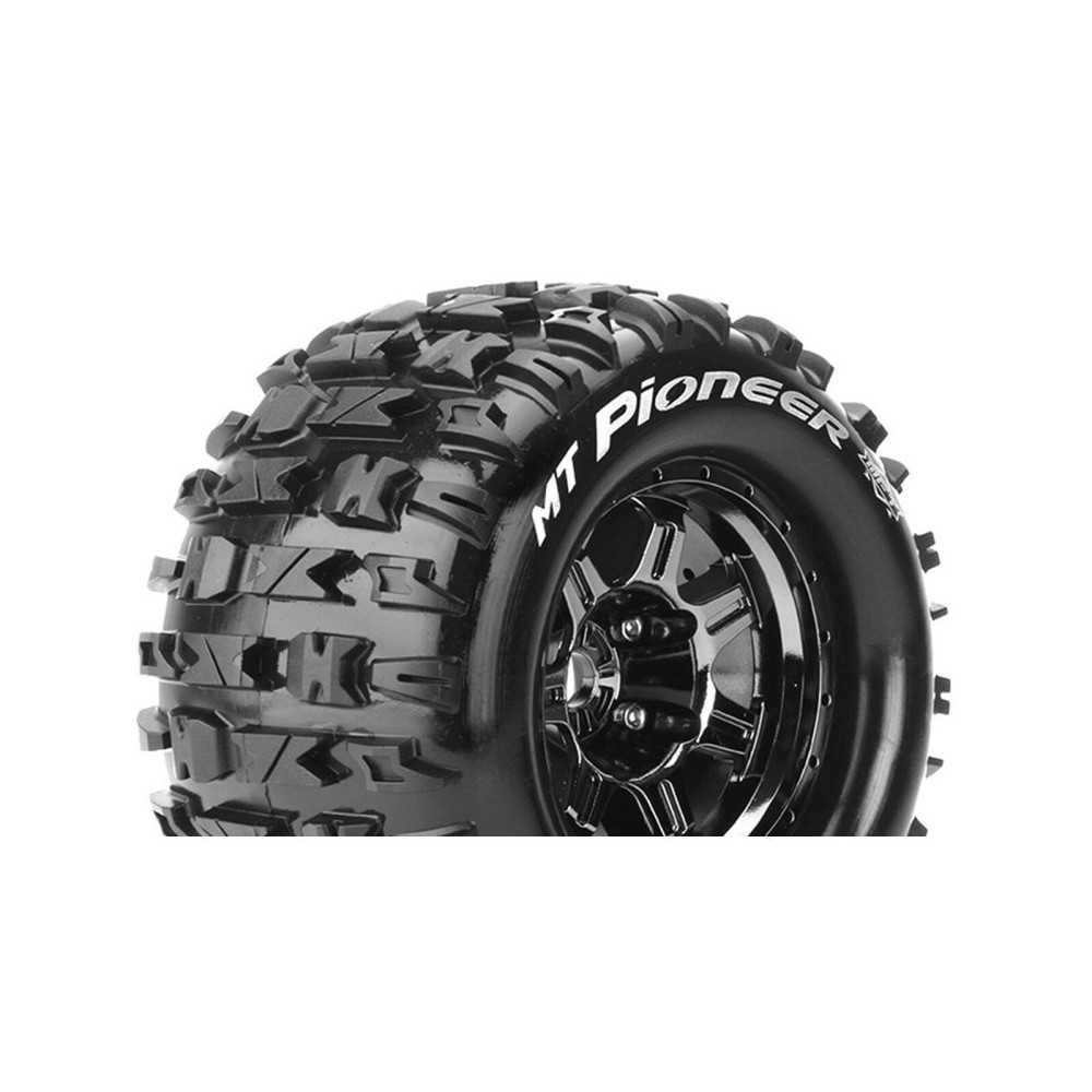 Louise RC MFT MT-PIONEER 1-8 Monster Truck Tire Set Mounted Sport Black Chrome 3.8 Bead Style Wheels LR-T3321BC Louise RC MFT MT-PIONEER 1-8 Monster Truck Tire Set Mounted Sport Black Chrome 3.8 Bead Style Wheels LR-T3321BC