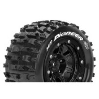 Louise RC MFT MT-PIONEER Tire Set for Maxx Mounted Sport Black 3.8 Bead-Lock Wheels 1/2 LR-T3329SB