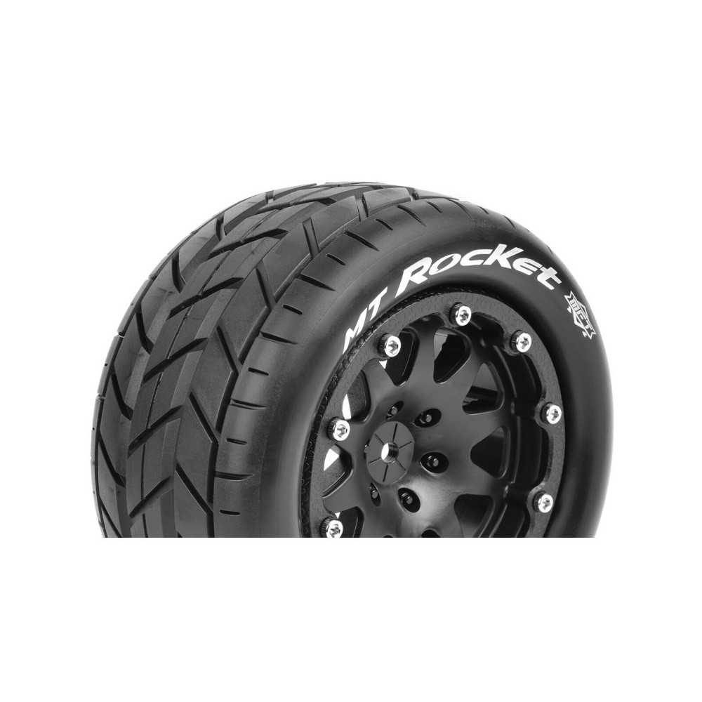 Louise RC MFT MT-ROCKET 1-10 Monster Truck Tire Set Mounted Sport Black 2.8 Bead-Lock Wheels 0 LR-T3307SB Louise RC MFT MT-ROCKET 1-10 Monster Truck Tire Set Mounted Sport Black 2.8 Bead-Lock Wheels 0 LR-T3307SB