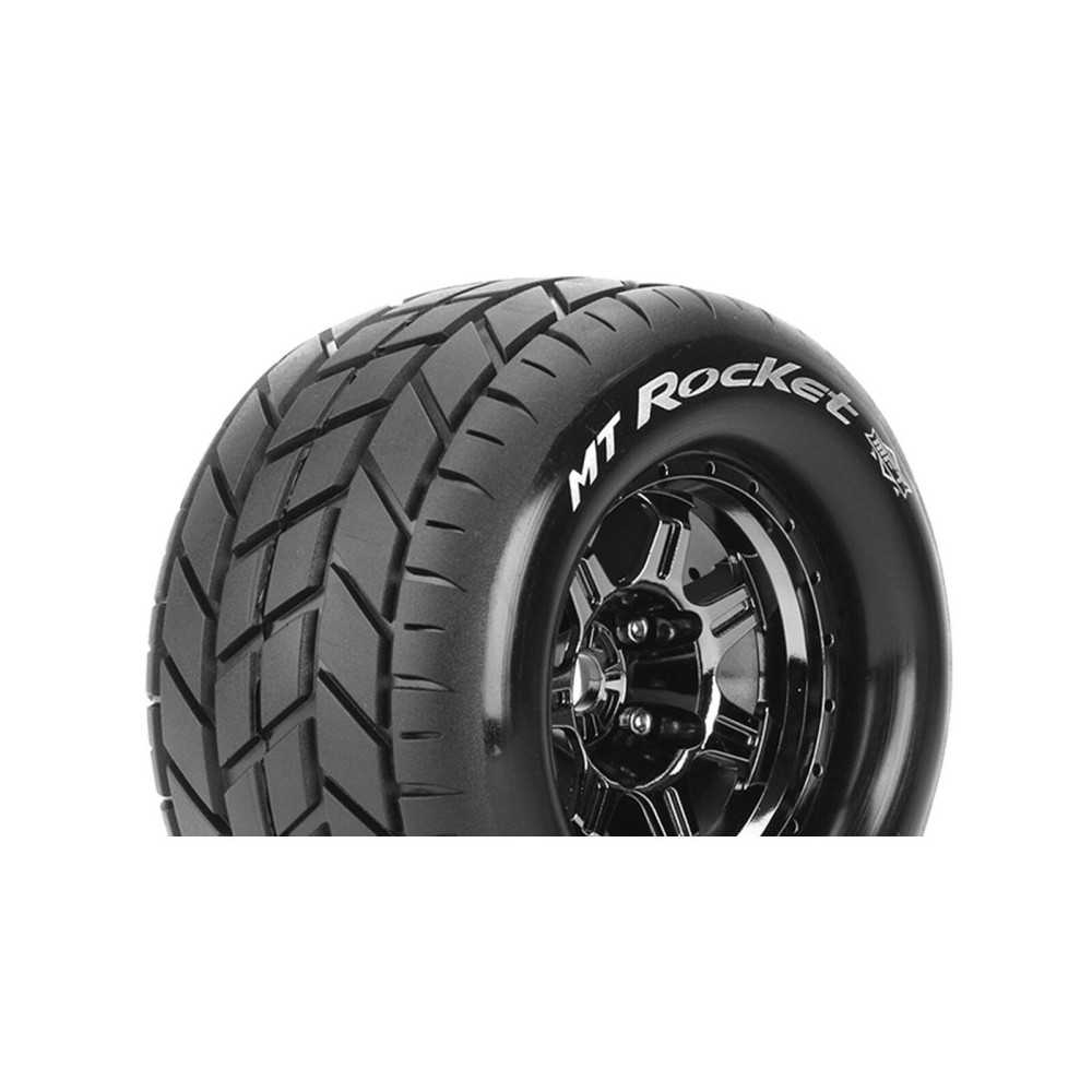 Louise RC MFT MT-ROCKET 1-8 Monster Truck Tire Set Mounted Sport Black Chrome 3.8 Bead Style Wheels LR-T3320BCH Louise RC MFT MT-ROCKET 1-8 Monster Truck Tire Set Mounted Sport Black Chrome 3.8 Bead Style Wheels LR-T3320BCH