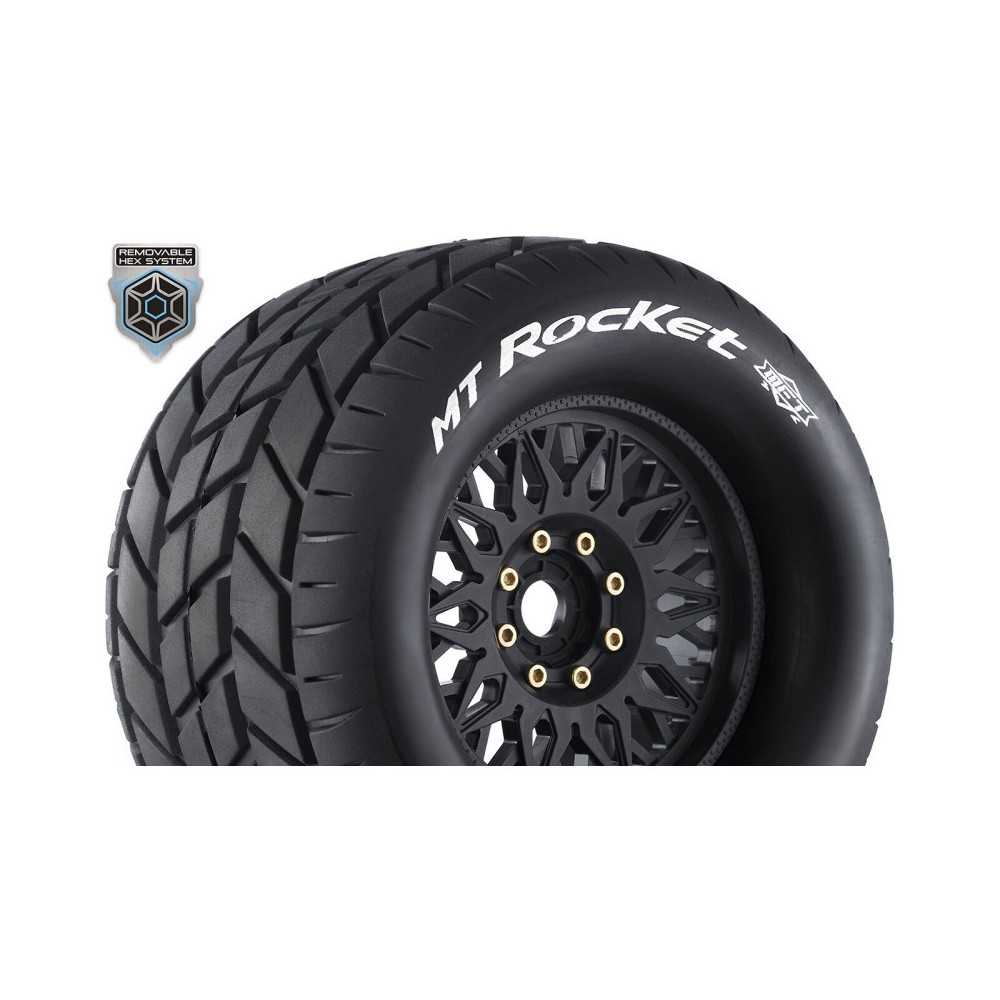 Louise RC MFT MT-ROCKET 1-8 Monster Truck Tire Set Mounted Sport Black Wheels LR-T3320X Louise RC MFT MT-ROCKET 1-8 Monster Truck Tire Set Mounted Sport Black Wheels LR-T3320X