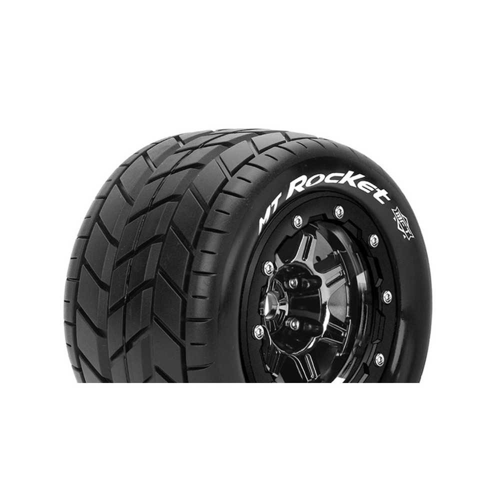 Louise RC MFT MT-ROCKET Tire Set for Maxx Mounted Sport Black Chrome 3.8 Bead-Lock Wheels 1/2 LR-T3328SBC Louise RC MFT MT-ROCKET Tire Set for Maxx Mounted Sport Black Chrome 3.8 Bead-Lock Wheels 1/2 LR-T3328SBC