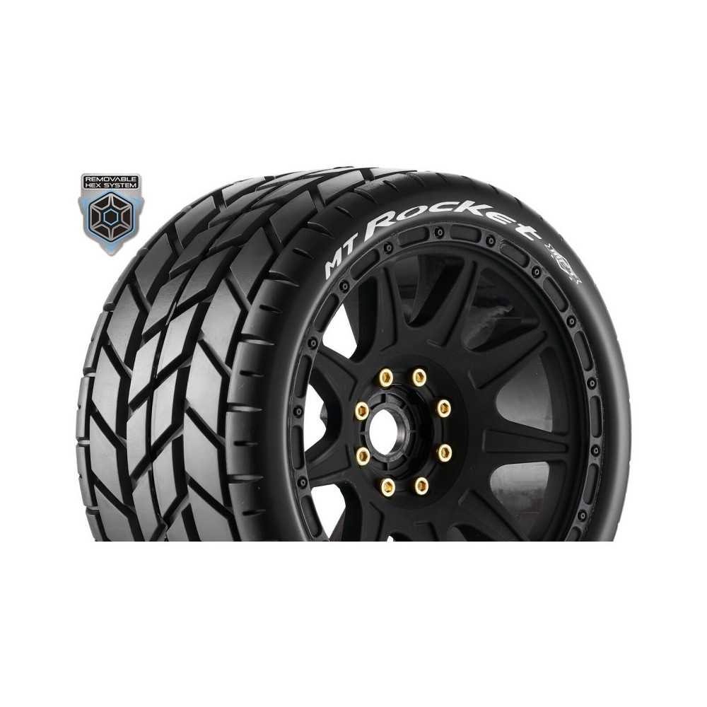 Louise RC MFT MT-ROCKET speed 1-8 Monster Truck Tire Set Mounted Soft Black Wheels LR-T3353SB Louise RC MFT MT-ROCKET speed 1-8 Monster Truck Tire Set Mounted Soft Black Wheels LR-T3353SB