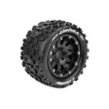 Louise RC MFT MT-UPHILL 1-10 Monster Truck Tire Set Mounted Sport Black 2.8 Bead-Lock Wheels 0 LR-T3309SB