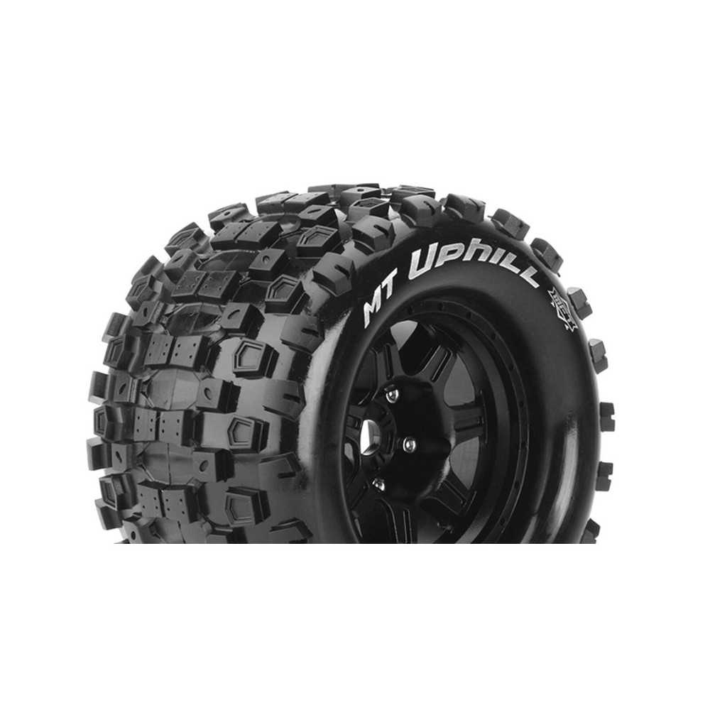 Louise RC MFT MT-UPHILL 1-8 Monster Truck Tire Set Mounted Sport Black 3.8 Bead Style Wheels 0 LR-T3322B