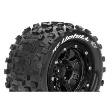 Louise RC MFT MT-UPHILL Tire Set for Maxx Mounted Sport Black 3.8 Bead-Lock Wheels 1/2-Offset LR-T3330SB