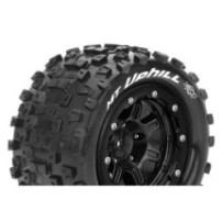 Louise RC MFT MT-UPHILL Tire Set for Maxx Mounted Sport Black 3.8 Bead-Lock Wheels 1/2-Offset LR-T3330SB