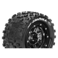 Louise RC MFT MT-UPHILL Tire Set for Maxx Mounted Sport Black Chrome 3.8 Bead-Lock Wheels 1/2 LR-T3330SBC