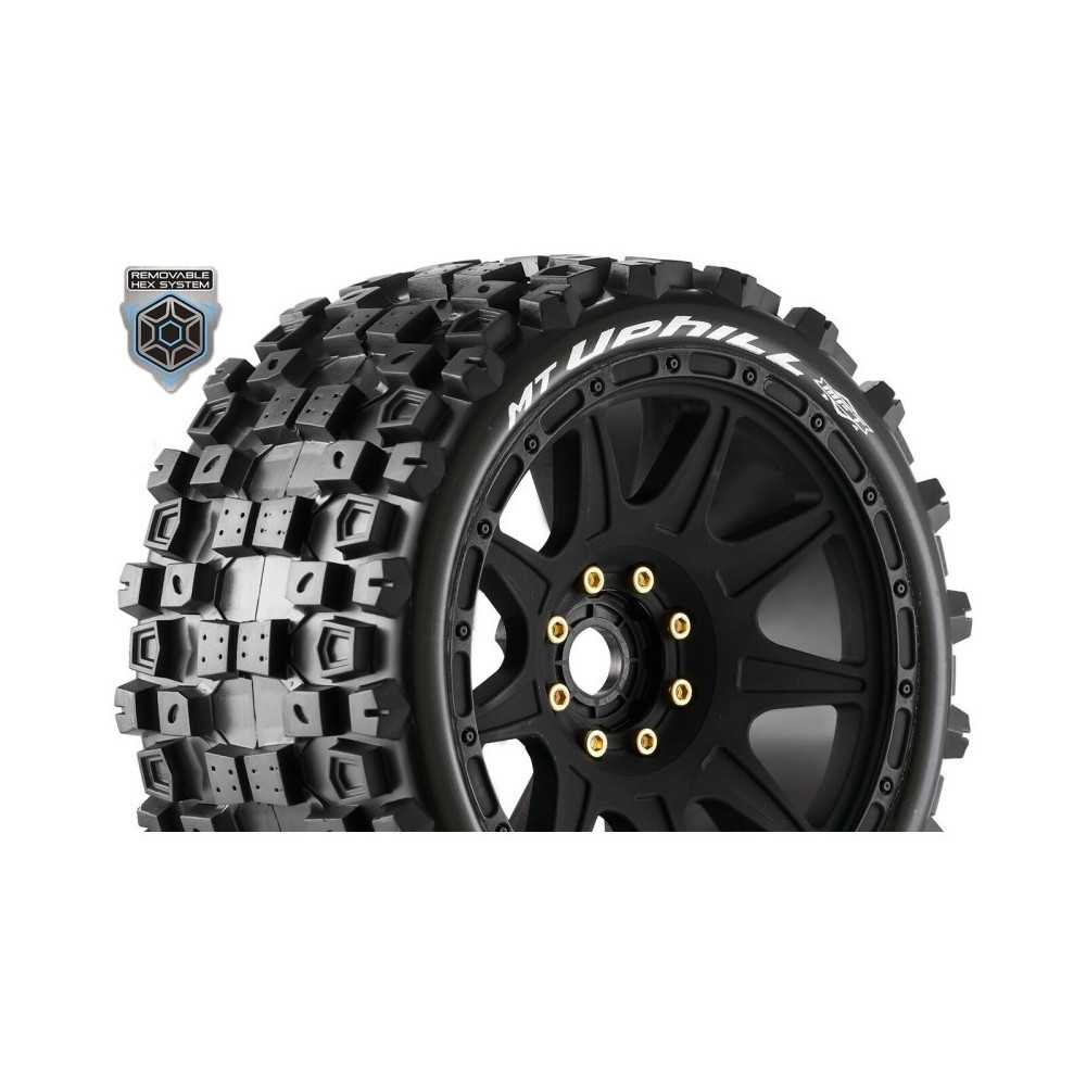 Louise RC MFT MT-UPHILL speed 1-8 Monster Truck Tire Set Mounted Soft Black Wheels LR-T3354SB Louise RC MFT MT-UPHILL speed 1-8 Monster Truck Tire Set Mounted Soft Black Wheels LR-T3354SB
