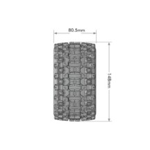 Louise RC MFT MT-UPHILL speed 1-8 Monster Truck Tire Set Mounted Soft Black Wheels LR-T3354SB