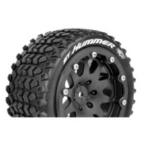 Louise RC MFT ST-HUMMER 1-10 Monster Truck Tire Set Mounted Sport Black 2.8 Bead-Lock Wheels 0 LR-T3314SB