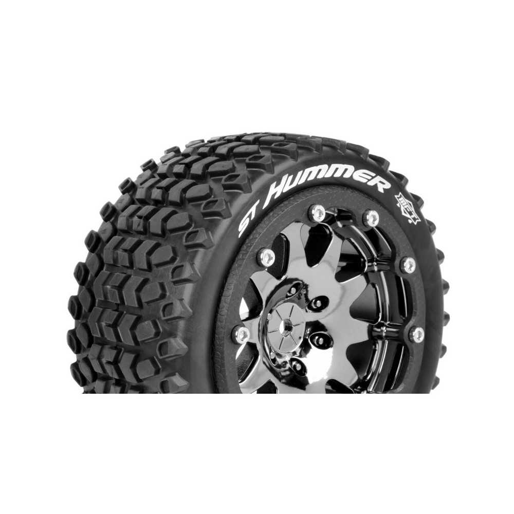 Louise RC MFT ST-HUMMER 1-10 Monster Truck Tire Set Mounted Sport Black Chrome 2.8 Bead-Lock Wheels LR-T3314SBC Louise RC MFT ST-HUMMER 1-10 Monster Truck Tire Set Mounted Sport Black Chrome 2.8 Bead-Lock Wheels LR-T3314SBC