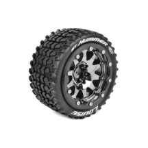 Ruedas montadas MFT ST-HUMMER 1/10 cromo negro Louise RC LR-T3314SBCH