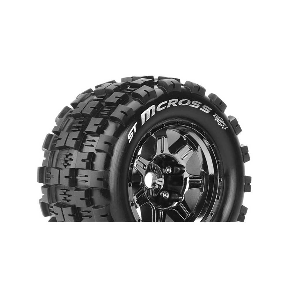 Louise RC MFT ST-MCROSS 1-8 Stadium Truck Tire Set Mounted Sport Black Chrome 3.8 Bead Style Wheels LR-T3327BC Louise RC MFT ST-MCROSS 1-8 Stadium Truck Tire Set Mounted Sport Black Chrome 3.8 Bead Style Wheels LR-T3327BC