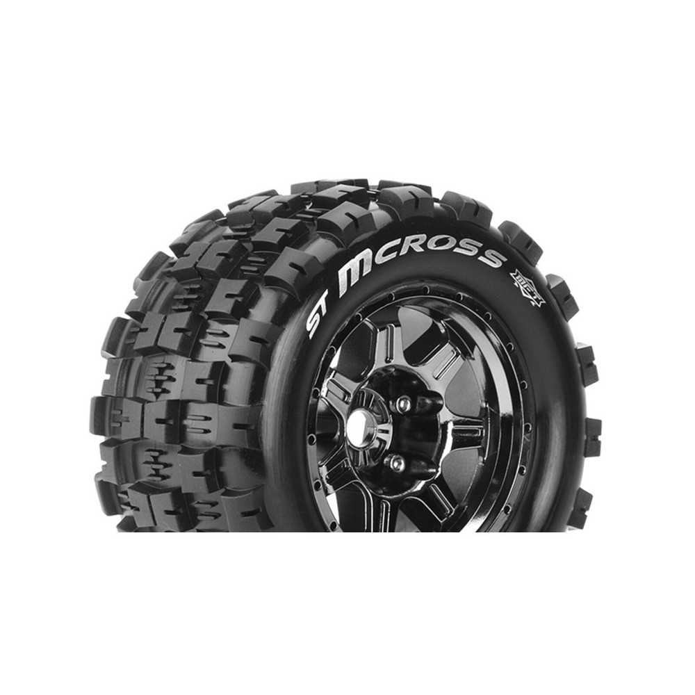 Louise RC MFT ST-MCROSS 1-8 Stadium Truck Tire Set Mounted Sport Black Chrome 3.8 Bead Style Wheels LR-T3327BCH Louise RC MFT ST-MCROSS 1-8 Stadium Truck Tire Set Mounted Sport Black Chrome 3.8 Bead Style Wheels LR-T3327BCH