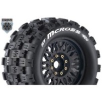 Louise RC MFT ST-MCROSS 1-8 Stadium Truck Tire Set Mounted Sport Black Wheels LR-T3327X