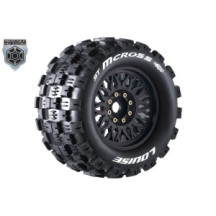 Ruedas montadas MFT ST-MCROSS 1/8 negras Louise RC LR-T3327X
