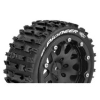 Louise RC MFT ST-PIONEER 1-10 Monster Truck Tire Set Mounted Sport Black 2.8 Bead-Lock Wheels 0 LR-T3312SB