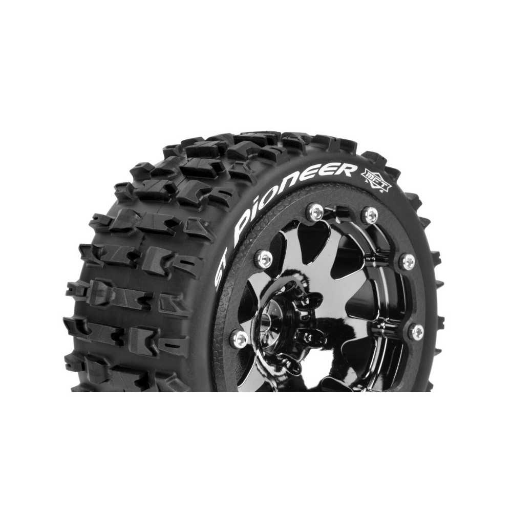 Louise RC MFT ST-PIONEER 1-10 Monster Truck Tire Set Mounted Sport Black Chrome 2.8 Bead-Lock Wheels LR-T3312SBCH Louise RC MFT ST-PIONEER 1-10 Monster Truck Tire Set Mounted Sport Black Chrome 2.8 Bead-Lock Wheels LR-T3312SBCH