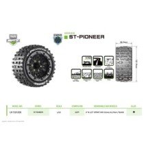 Louise RC MFT ST-PIONEER 1-10 Stadium Truck Tire Set Mounted Sport LR-T3312SX