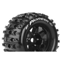 Louise RC MFT ST-PIONEER 1-8 Stadium Truck Tire Set Mounted Sport Black 3.8 Bead Style Wheels 0 LR-T3325B