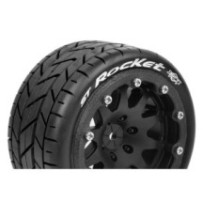 Louise RC MFT ST-ROCKET 1-10 Monster Truck Tire Set Mounted Sport Black 2.8 Bead-Lock Wheels 0 LR-T3311SB