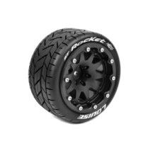 Louise RC MFT ST-ROCKET 1-10 Monster Truck Tire Set Mounted Sport Black 2.8 Bead-Lock Wheels 1/2 LR-T3311SBH