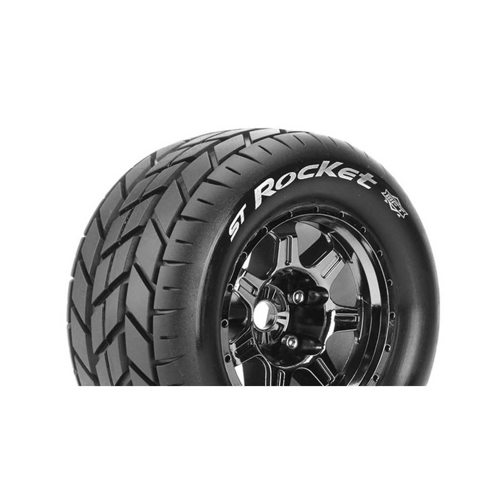 Louise RC MFT ST-ROCKET 1-8 Stadium Truck Tire Set Mounted Sport Black Chrome 3.8 Bead Style Wheels LR-T3324BCH Louise RC MFT ST-ROCKET 1-8 Stadium Truck Tire Set Mounted Sport Black Chrome 3.8 Bead Style Wheels LR-T3324BCH