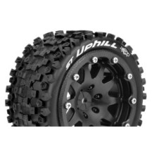 Louise RC MFT ST-UPHILL 1-10 Monster Truck Tire Set Mounted Sport Black 2.8 Bead-Lock Wheels 0 LR-T3313SB