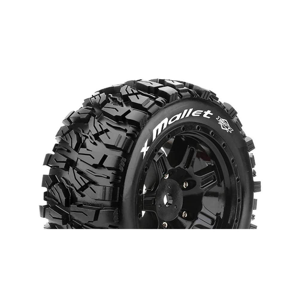Louise RC MFT X-MALLET Tire Set for X-Maxx Mounted Sport Black wheels Hex 24mm LR-T3350B Louise RC MFT X-MALLET Tire Set for X-Maxx Mounted Sport Black wheels Hex 24mm LR-T3350B