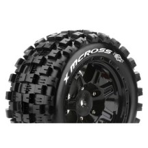 Louise RC MFT X-MCROSS ARRMA Kraton 8S Mounted Sport Black wheels Hex 24mm LR-T3352BM