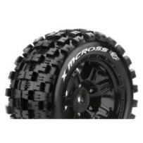 Louise RC MFT X-MCROSS ARRMA Kraton 8S Mounted Sport Black wheels Hex 24mm LR-T3352BM