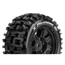 Louise RC MFT X-PIONEER KRATON 8S Serie Tire Set Mounted Sport Black Wheels Hex 24mm LR-T3296BM