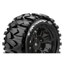 Louise RC MFT X-ROWDY ARRMA Kraton 8S Mounted Sport Black wheels Hex 24mm LR-T3351BM